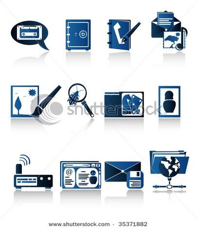 desktop computer icon. desktop computer icon. stock vector : blue computer icon for your desktop