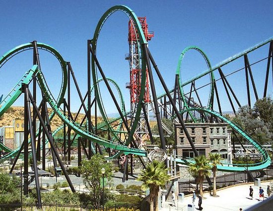 six flags rides in california. six flags rides names. six