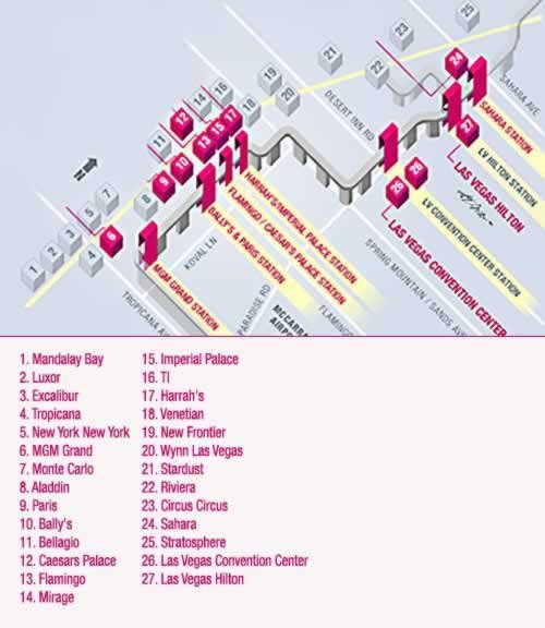 las vegas strip map of hotels 2011. map of las vegas strip hotels